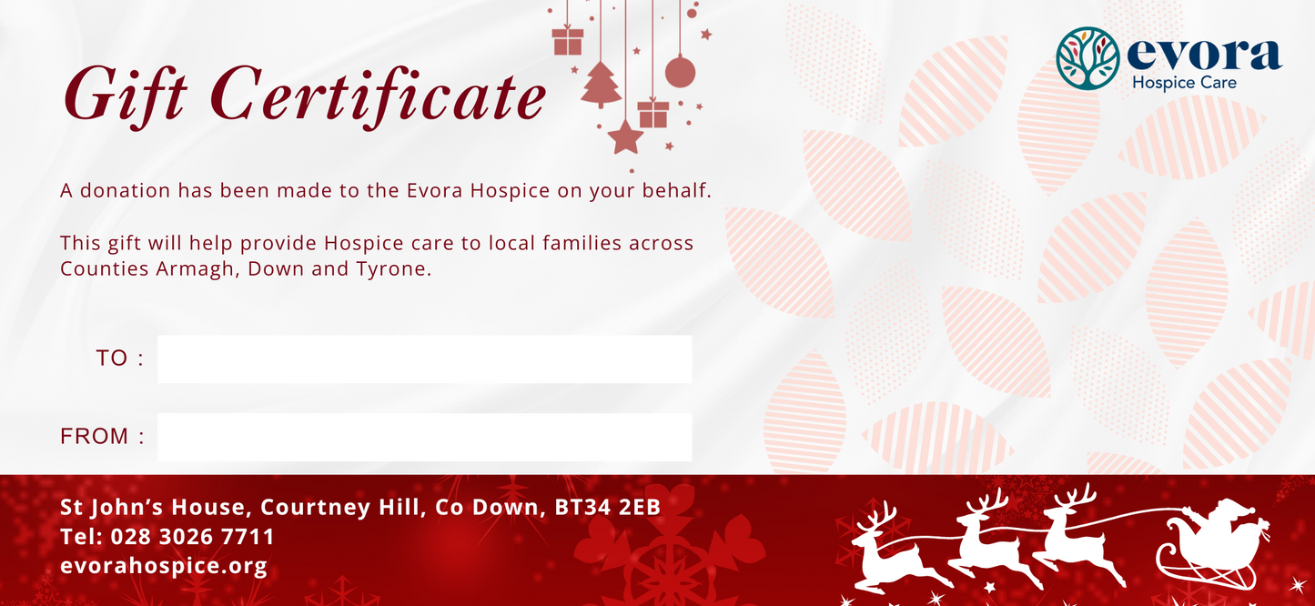 Hospice Gift Certificate (£10 min. donation)