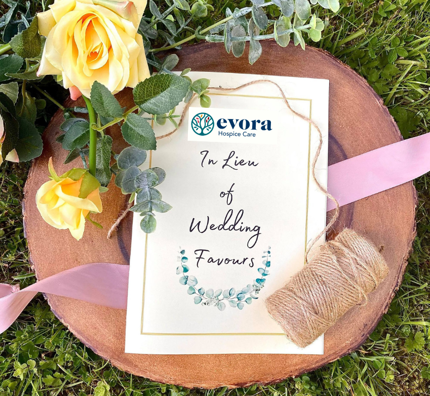 A5 In Lieu of Wedding Favours Table Card