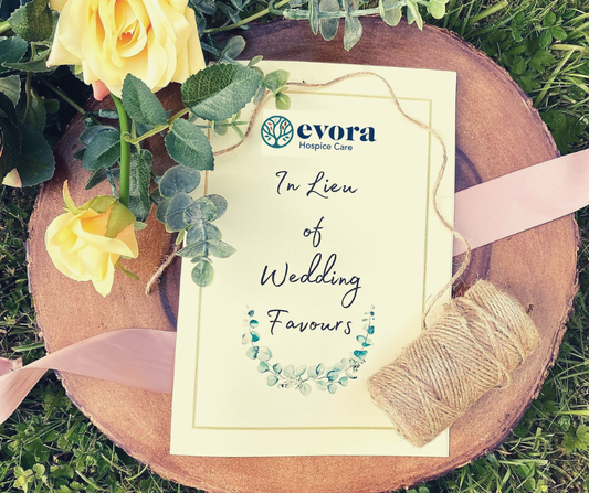 A5 In Lieu of Wedding Favours Table Card