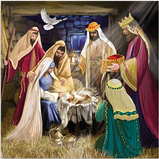Gathered at the Manger Card