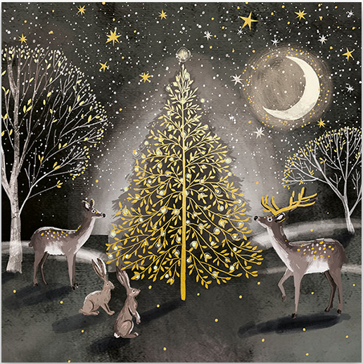 Beautiful Golden Tree Card