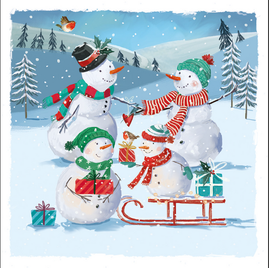 4. Sledding Snowman